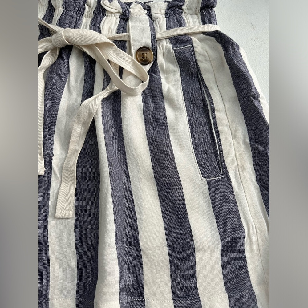 American Eagle Blue/White Vertical Striped Shorts, Size S - Picture 10 of 11